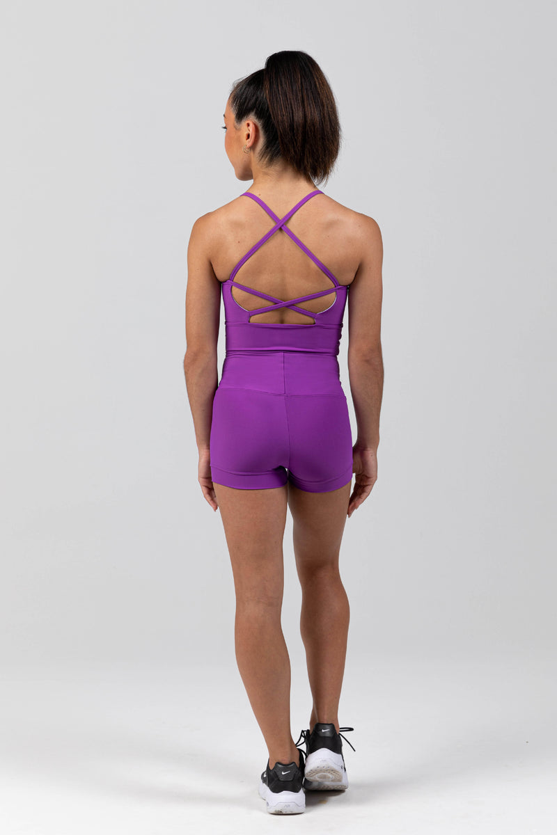 Mulberry Long-Line Cropped Singlet