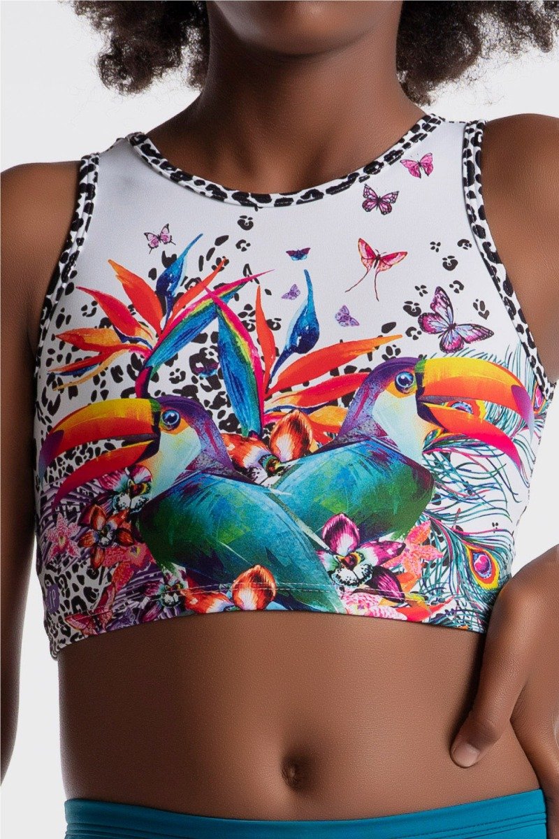 Toucan Time Cropped Singlet